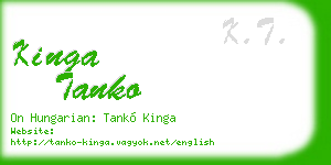 kinga tanko business card