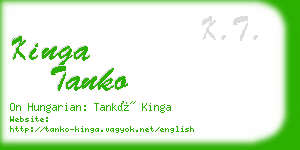 kinga tanko business card